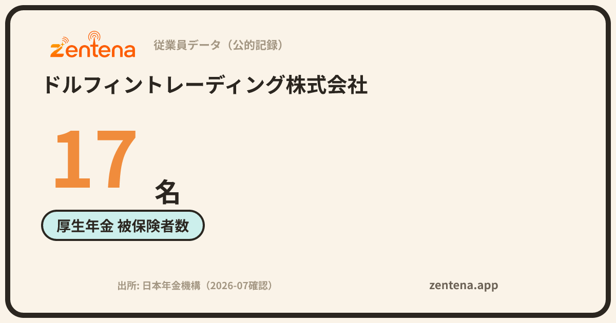 ドルフィントレーディング株式会社の従業員データカード