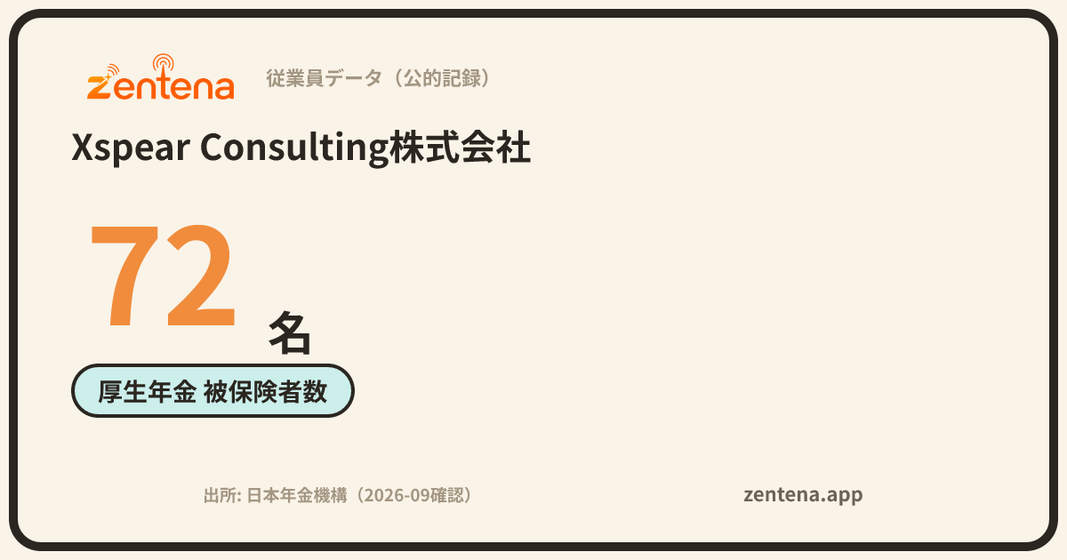 Xspear Consulting株式会社の従業員データカード