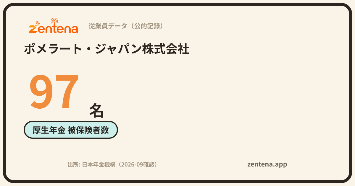 ポメラート・ジャパン株式会社の従業員データカード