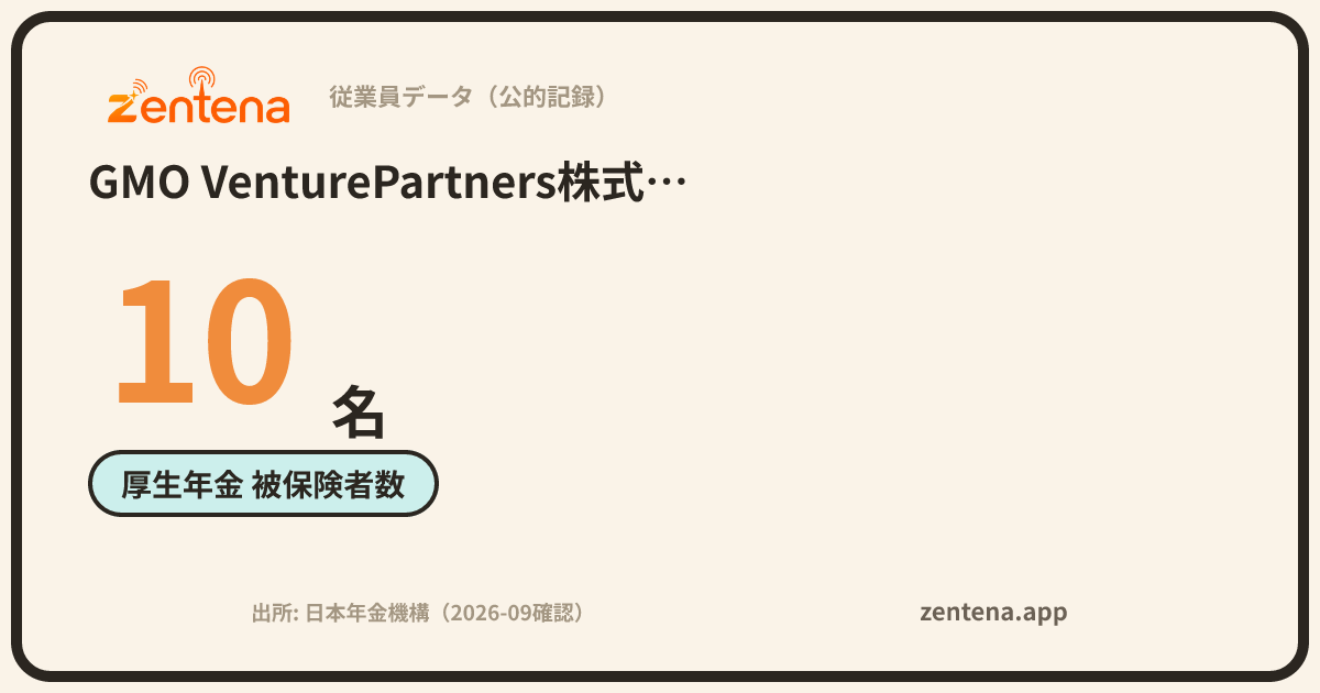 GMO VenturePartners株式会社の従業員データカード