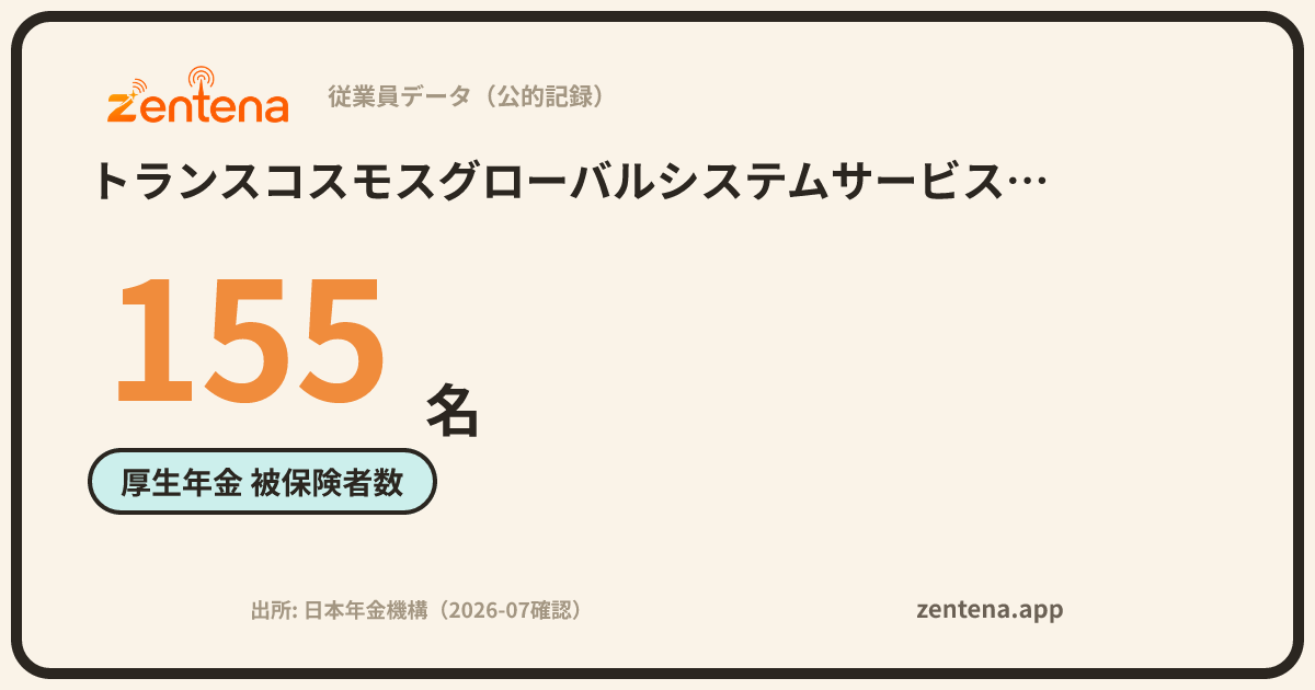 大宇宙ジャパン株式会社の従業員データカード