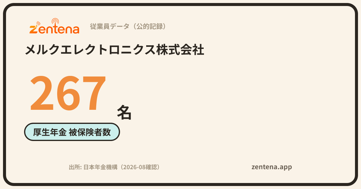メルクエレクトロニクス株式会社の従業員データカード