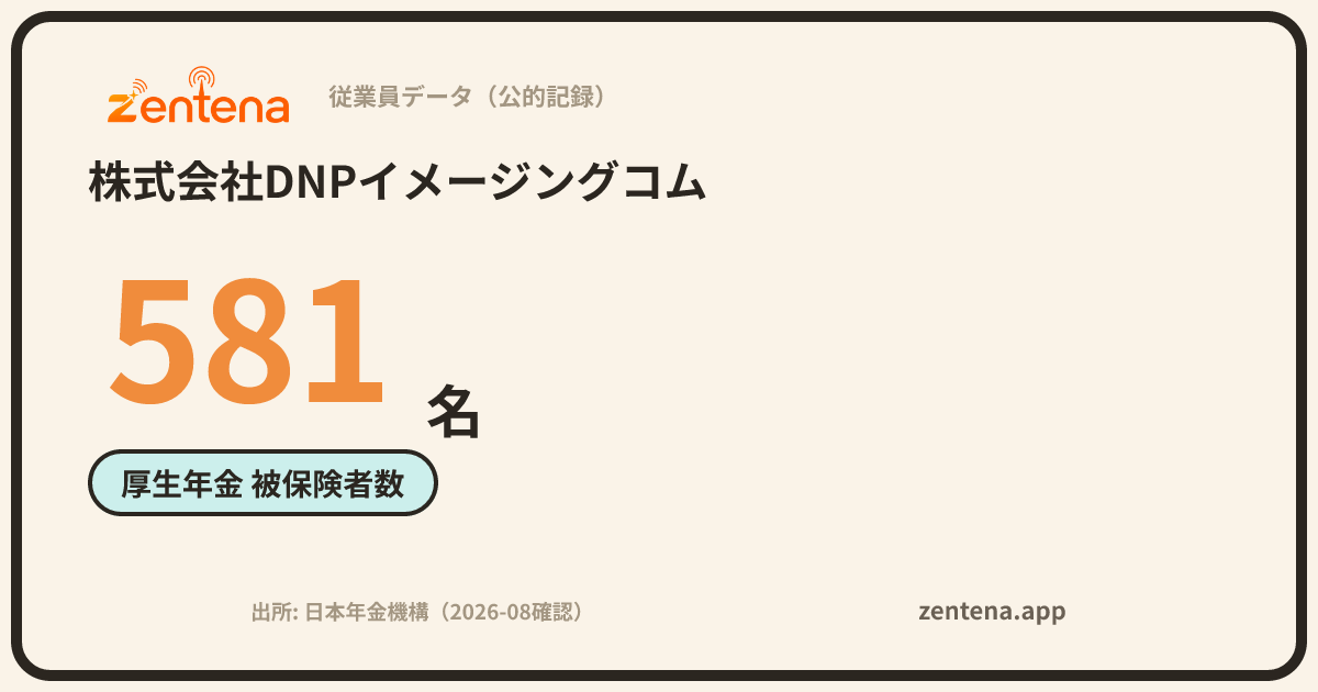 株式会社DNPイメージングコムの従業員データカード