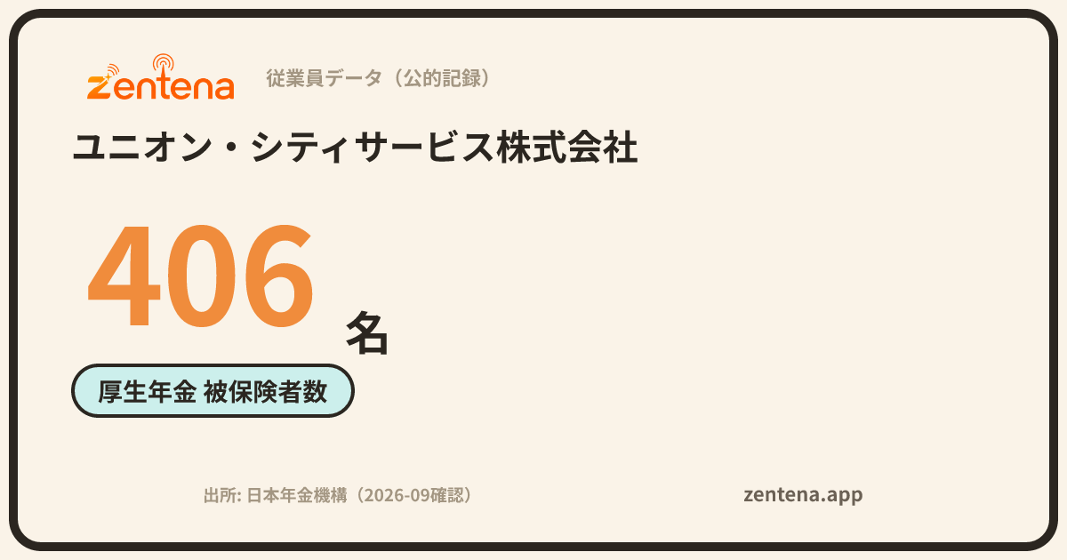 ユニオン・シティサービス株式会社の従業員データカード