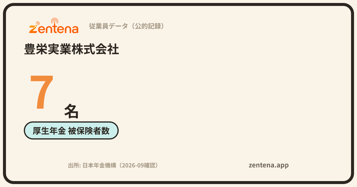 豊栄実業株式会社の従業員データカード