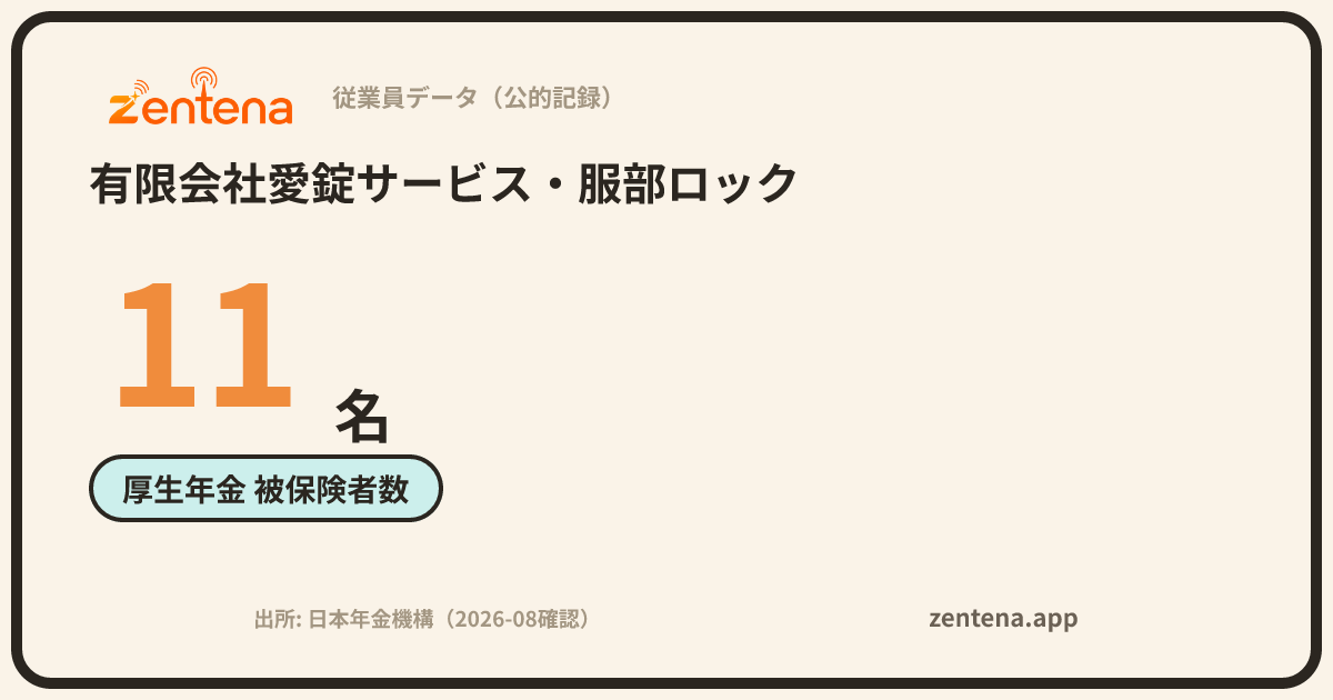 有限会社愛錠サービス・服部ロックの従業員データカード
