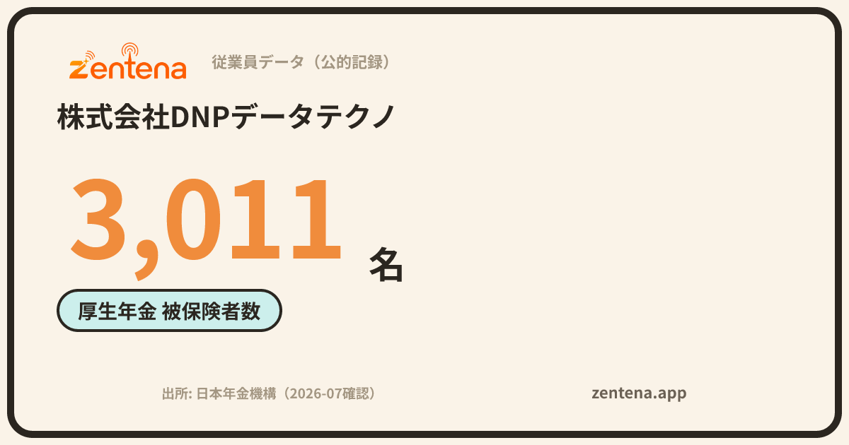 株式会社DNPデータテクノの従業員データカード
