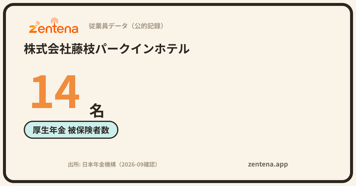 株式会社藤枝パークインホテルの従業員データカード