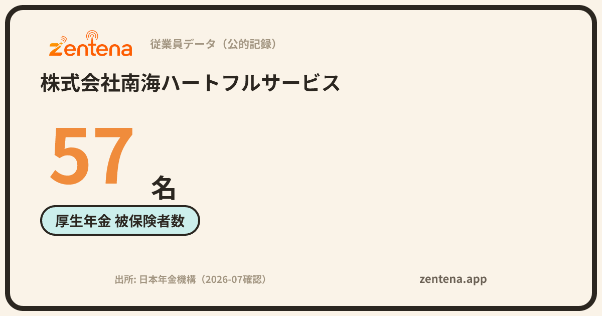 株式会社南海ハートフルサービスの従業員データカード