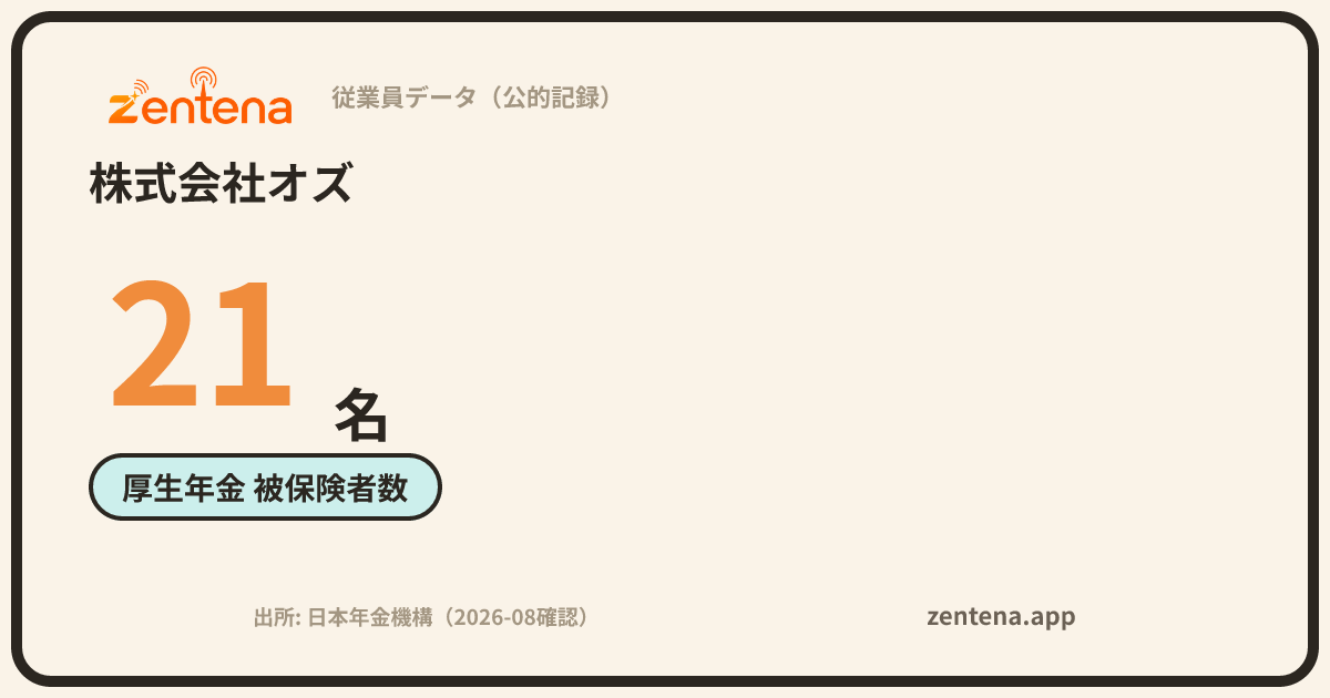 株式会社オズの従業員データカード