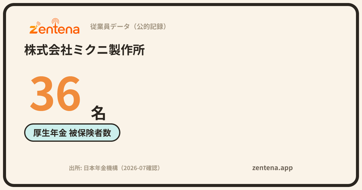 株式会社ミクニ製作所の従業員データカード