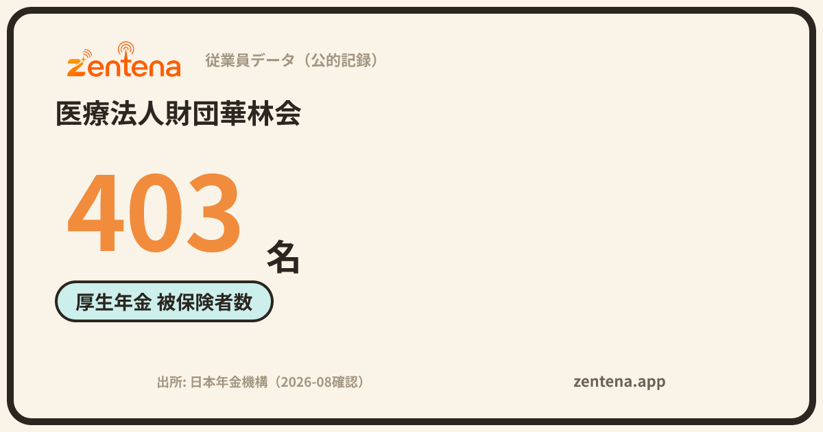 医療法人財団華林会の従業員データカード