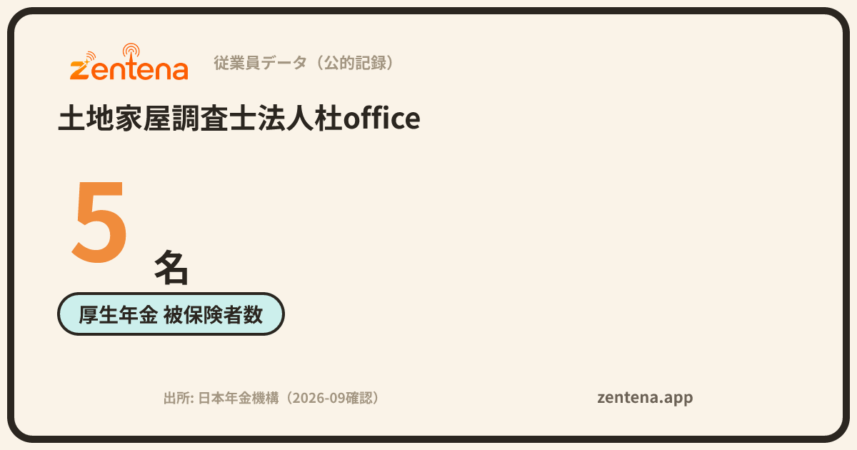 土地家屋調査士法人杜officeの従業員データカード
