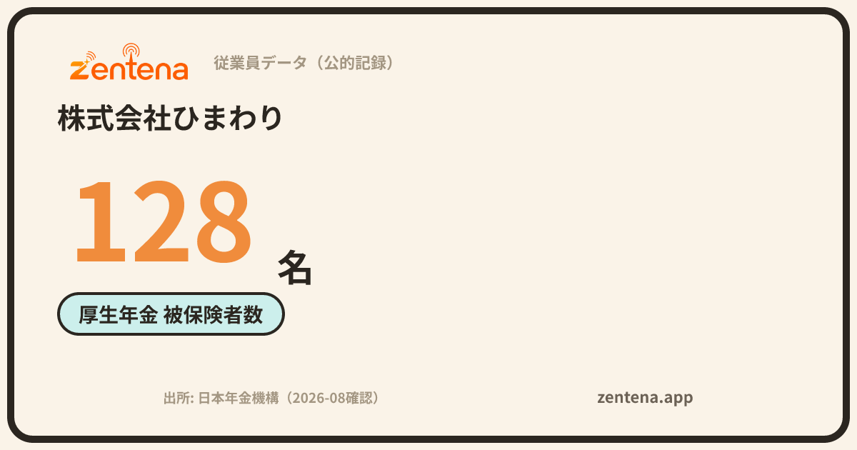 株式会社ひまわりの従業員データカード