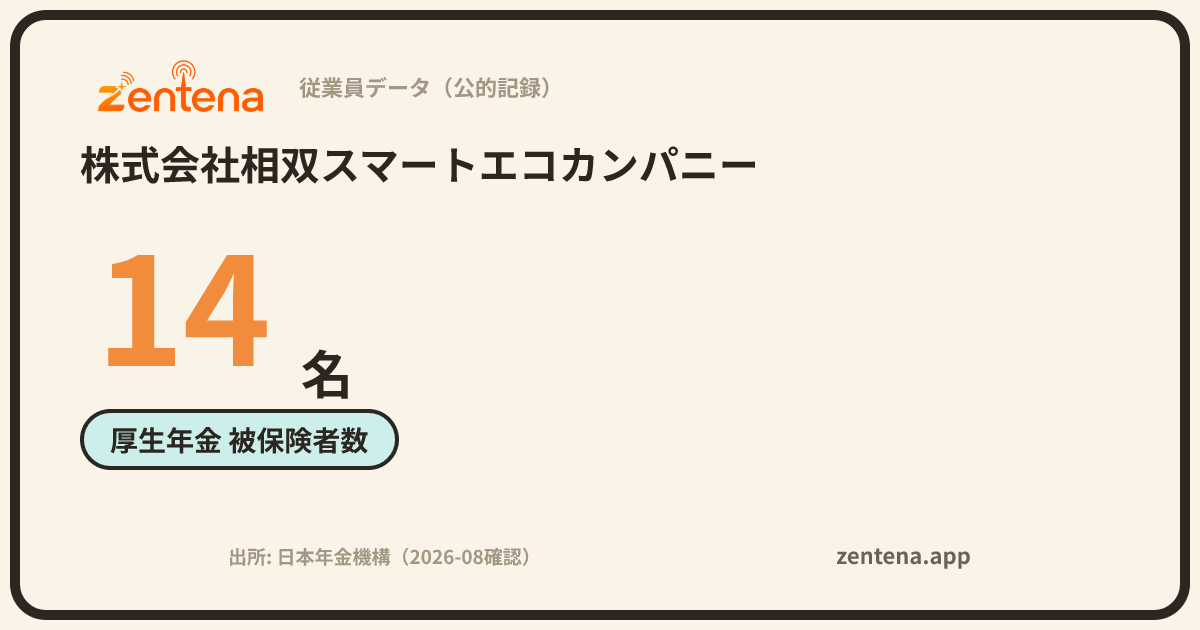 株式会社相双スマートエコカンパニーの従業員データカード