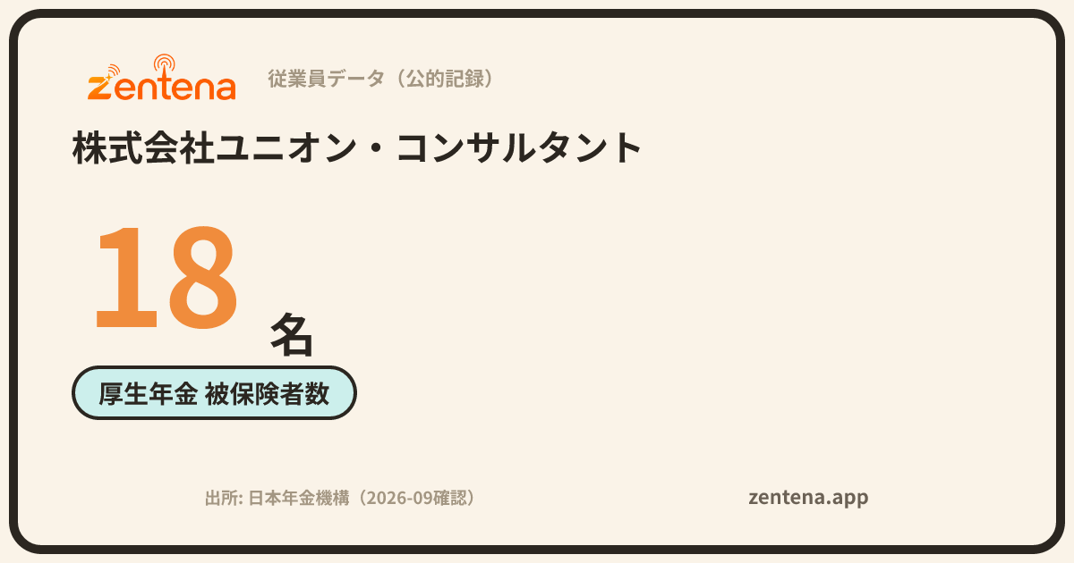株式会社ユニオン・コンサルタントの従業員データカード