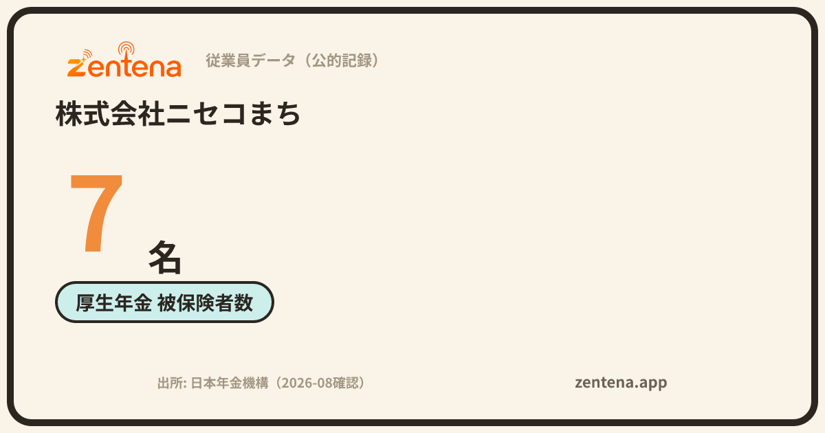 株式会社ニセコまちの従業員データカード