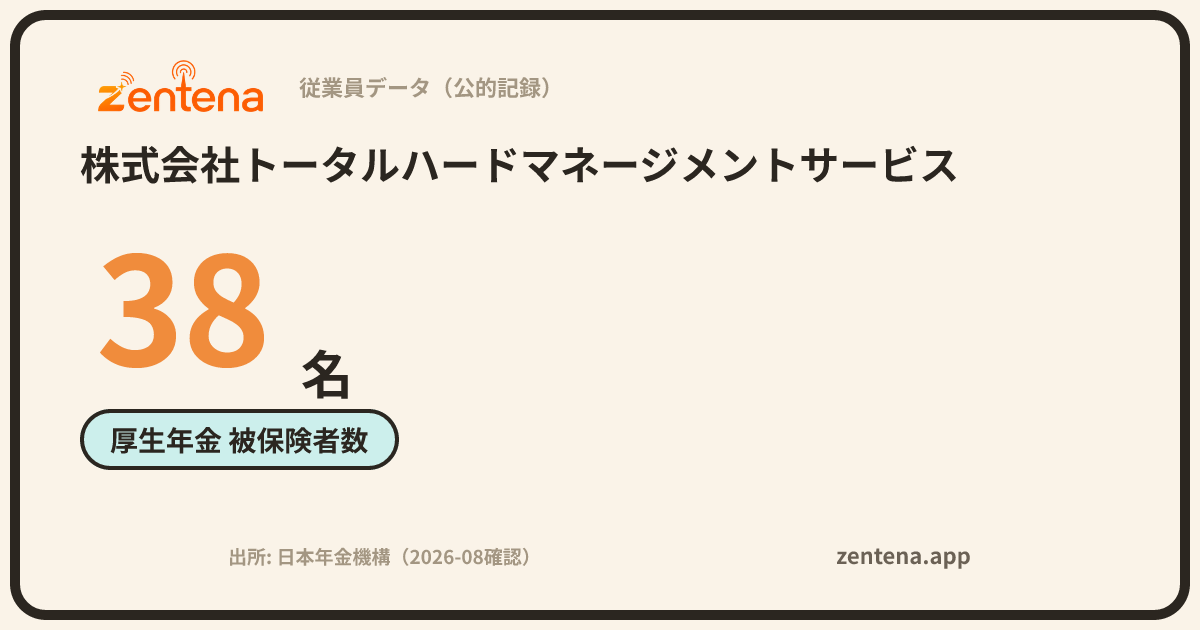 株式会社トータルハードマネージメントサービスの従業員データカード