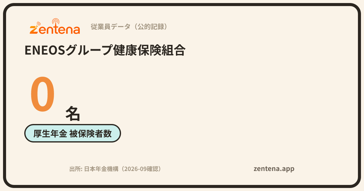 ENEOSグループ健康保険組合の従業員データカード