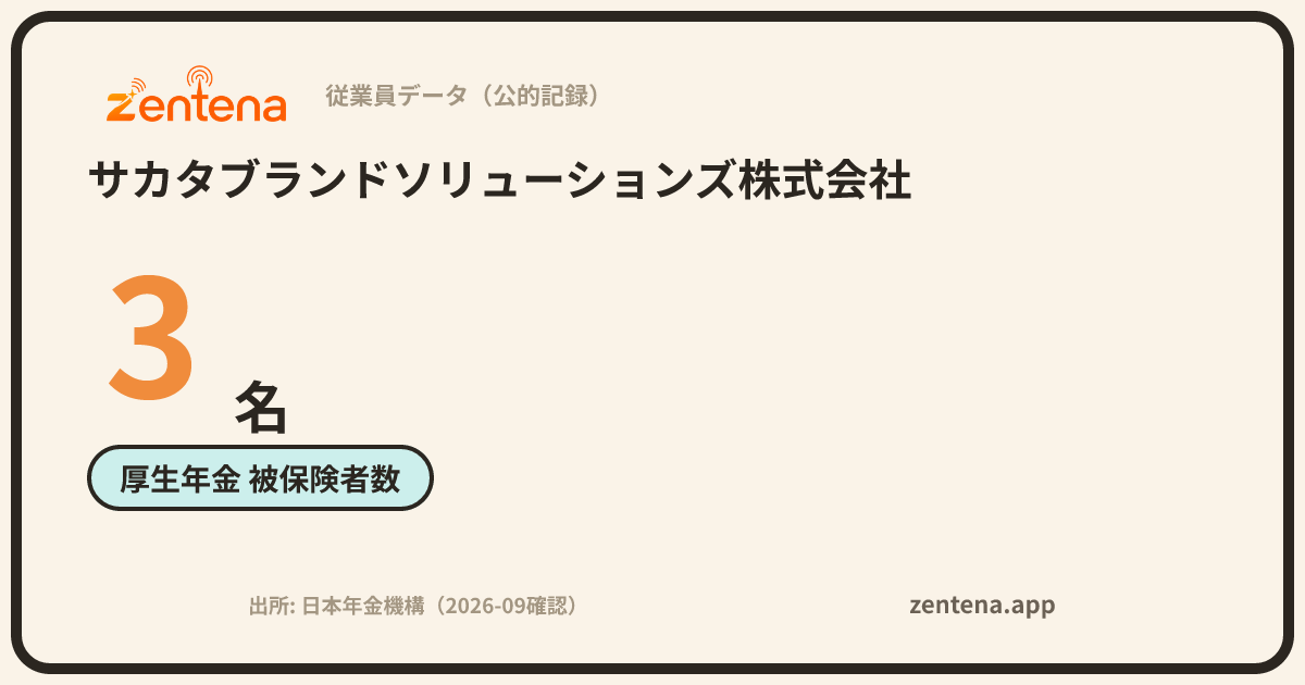サカタブランドソリューションズ株式会社の従業員データカード