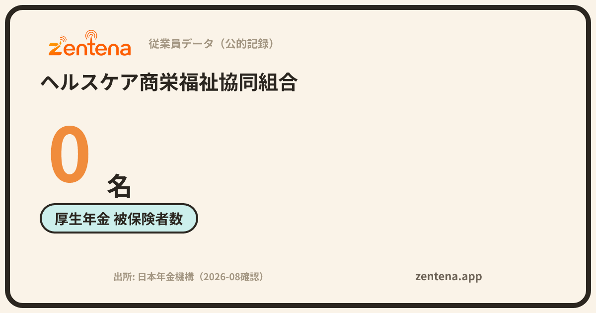 ヘルスケア商栄福祉協同組合の従業員データカード