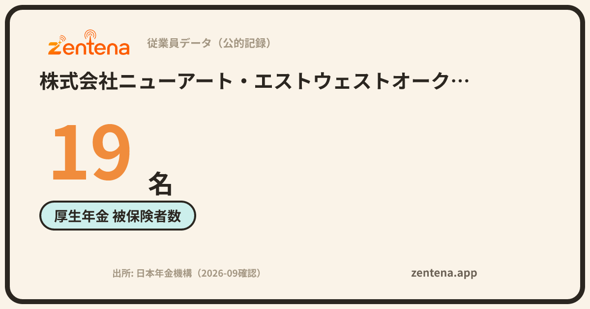 株式会社ニューアート・エストウェストオークションズの従業員データカード