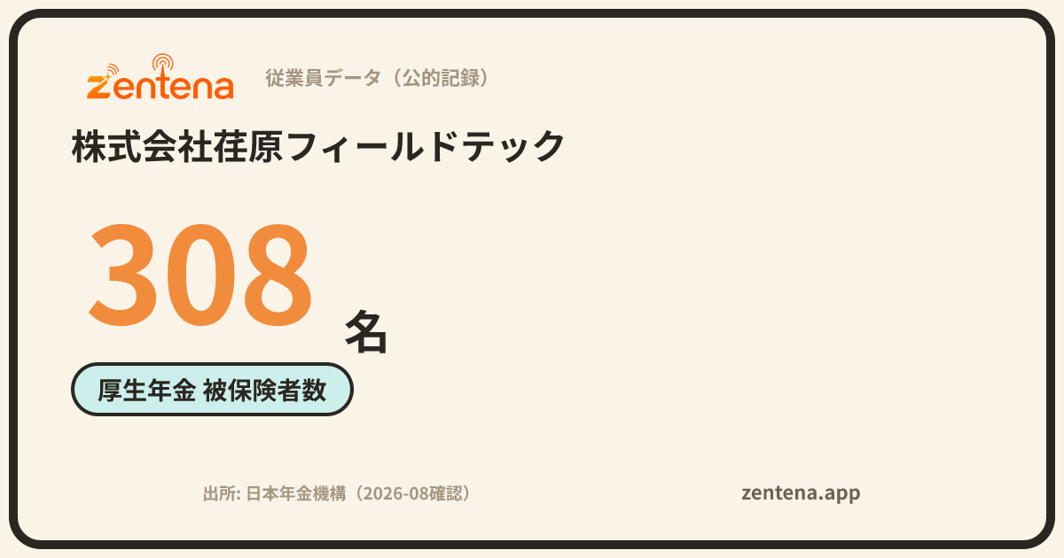 株式会社荏原フィールドテックの従業員データカード