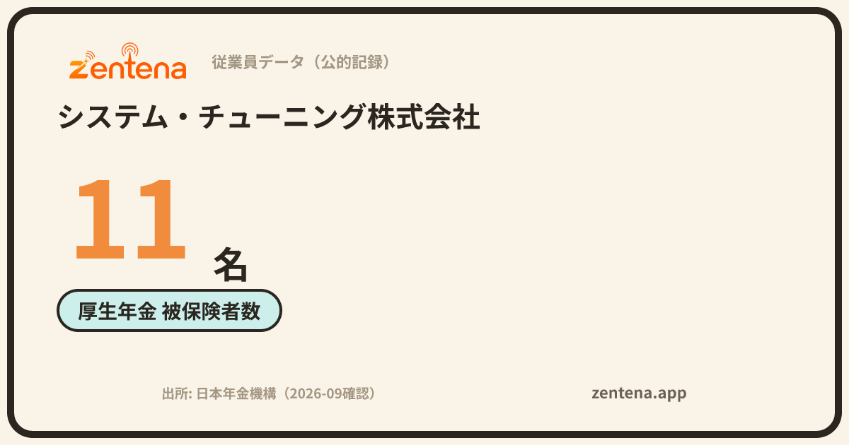 システム・チューニング株式会社の従業員データカード