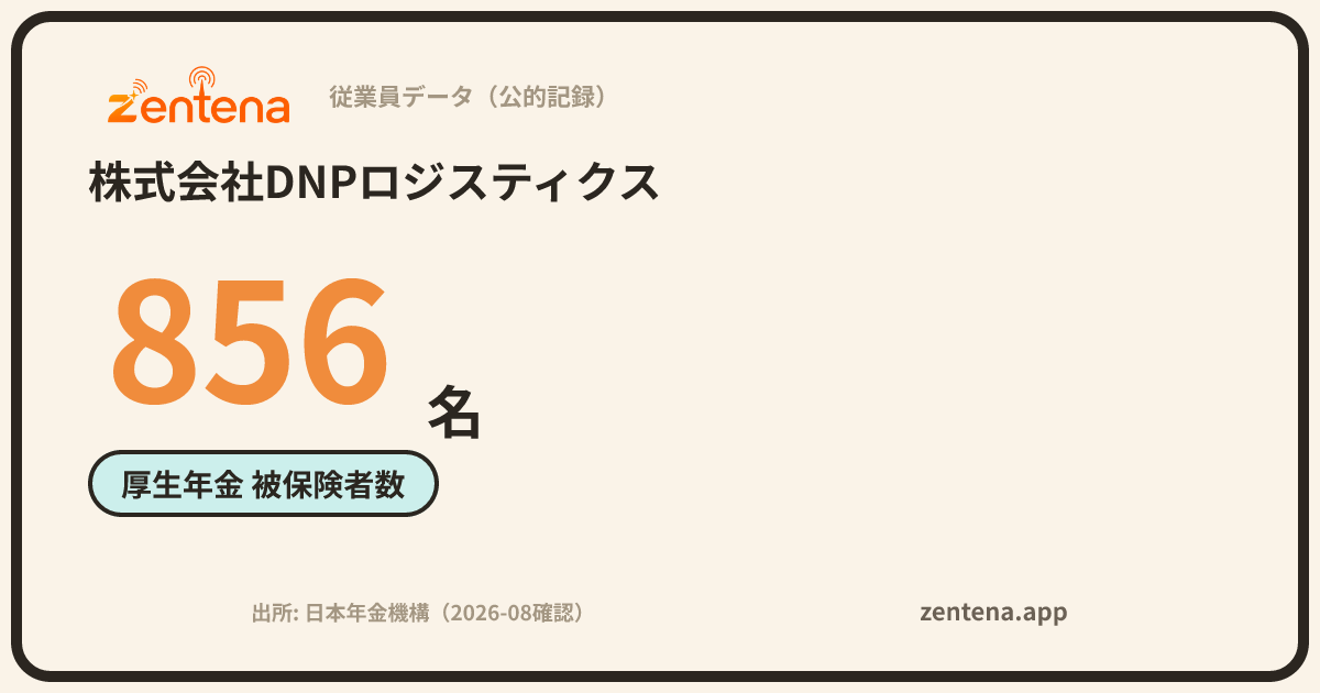 株式会社DNPロジスティクスの従業員データカード