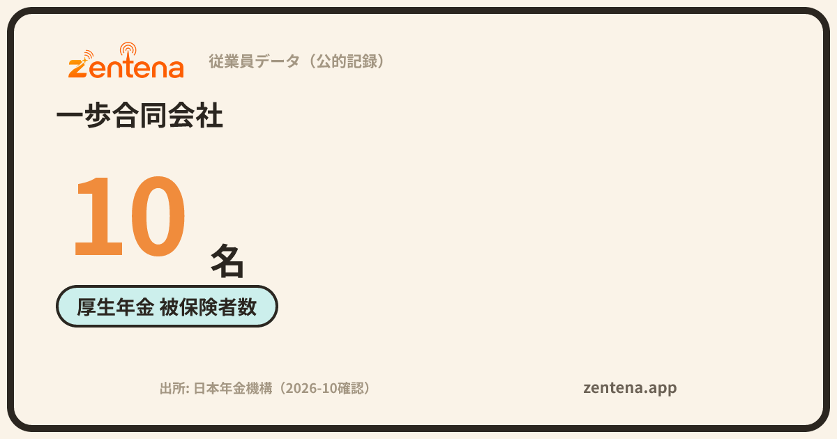 一歩合同会社の従業員データカード