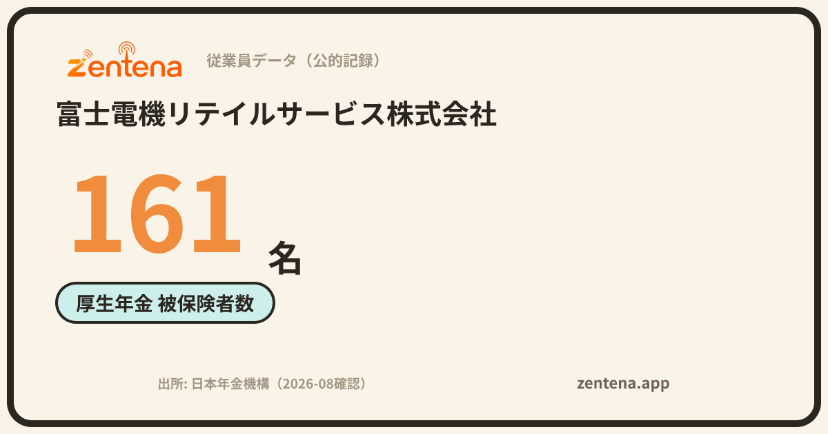富士電機リテイルサービス株式会社の従業員データカード