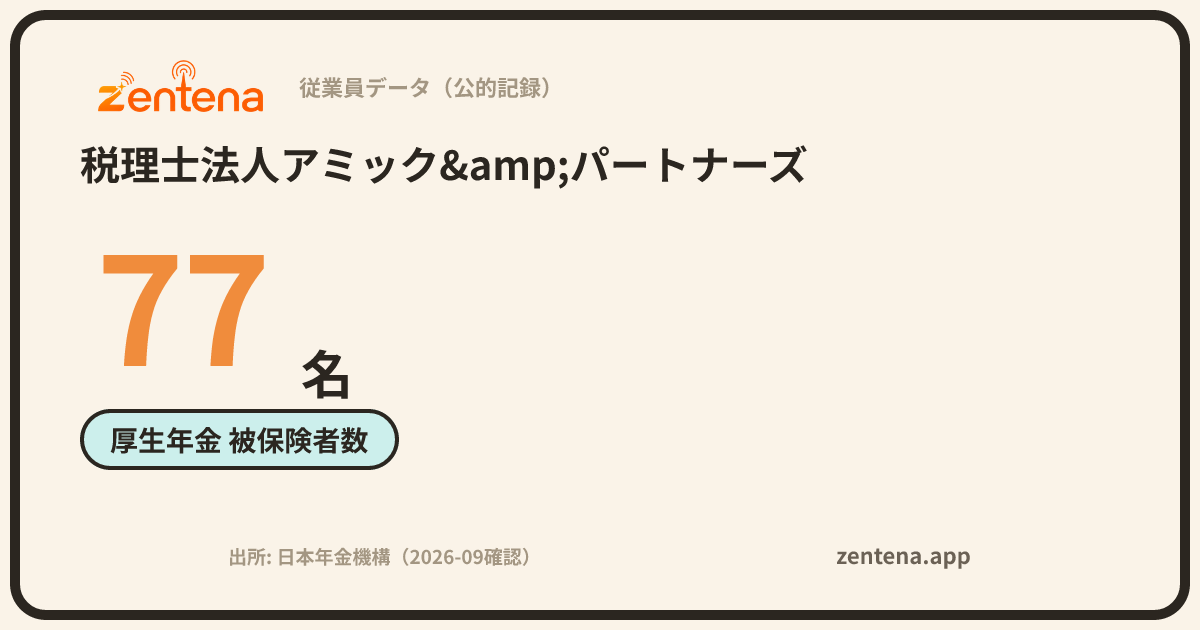 税理士法人アミック&パートナーズの従業員データカード