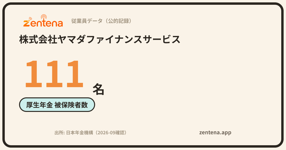 株式会社ヤマダファイナンスサービスの従業員データカード