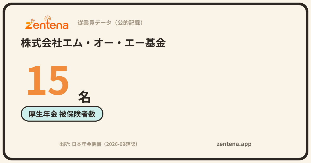 株式会社エム・オー・エー基金の従業員データカード