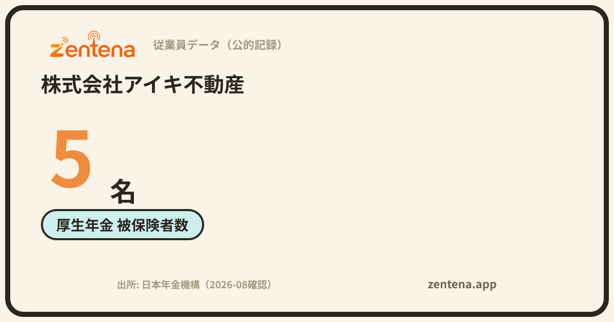 株式会社アイキ不動産の従業員データカード