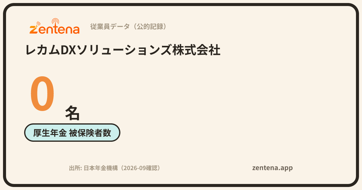 レカムDXソリューションズ株式会社の従業員データカード