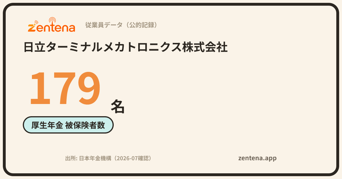 日立ターミナルメカトロニクス株式会社の従業員データカード
