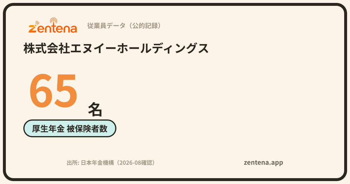 株式会社エヌイーホールディングスの従業員データカード