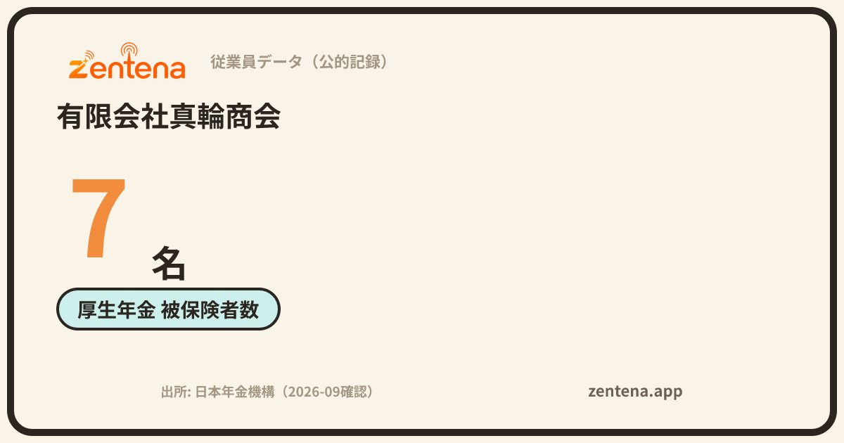有限会社真輪商会の従業員データカード