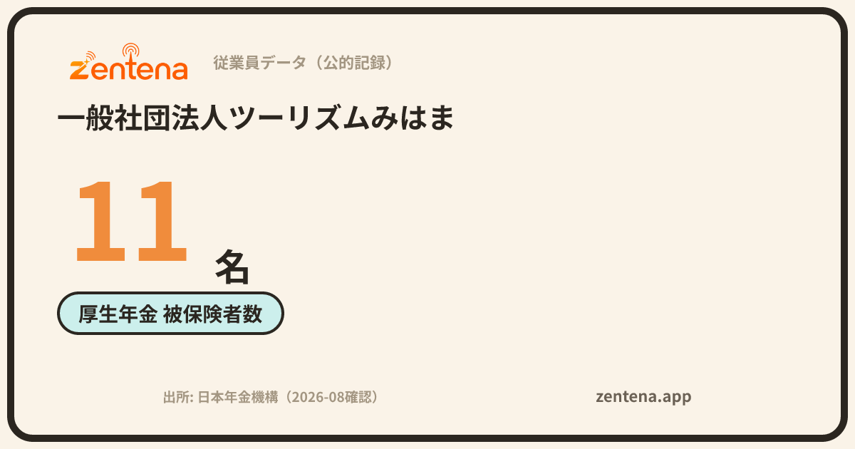 一般社団法人ツーリズムみはまの従業員データカード