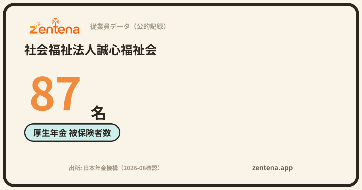社会福祉法人誠心福祉会の従業員データカード