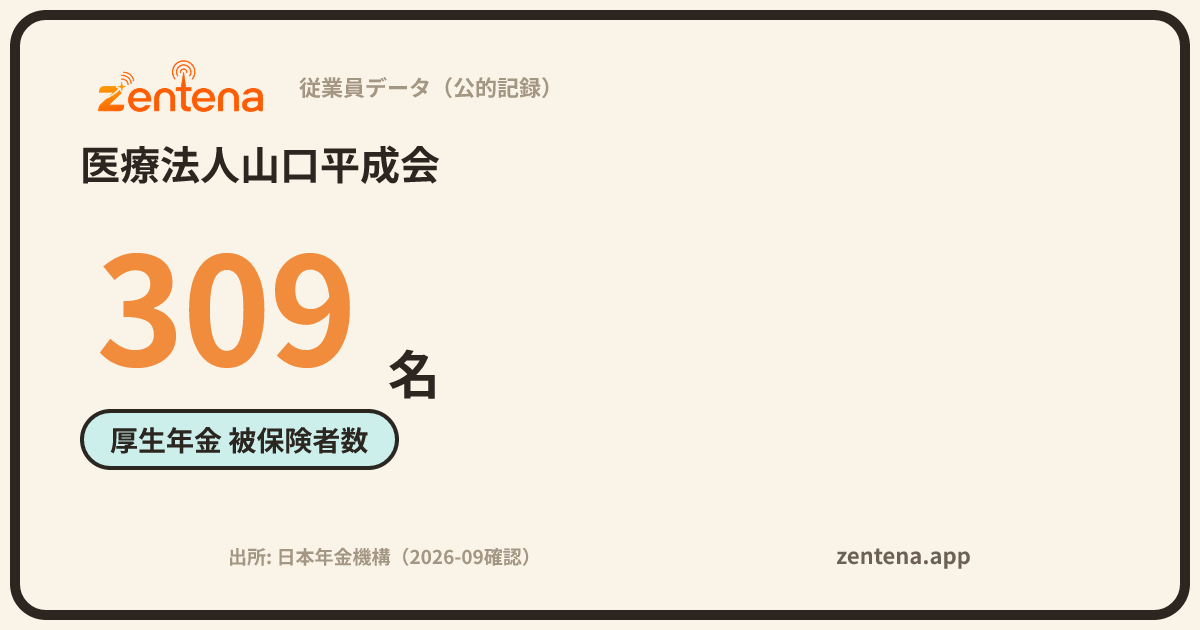 医療法人山口平成会の従業員データカード