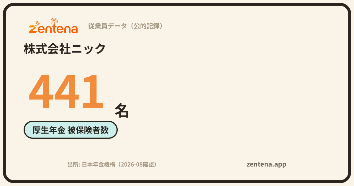 株式会社ニックの従業員データカード