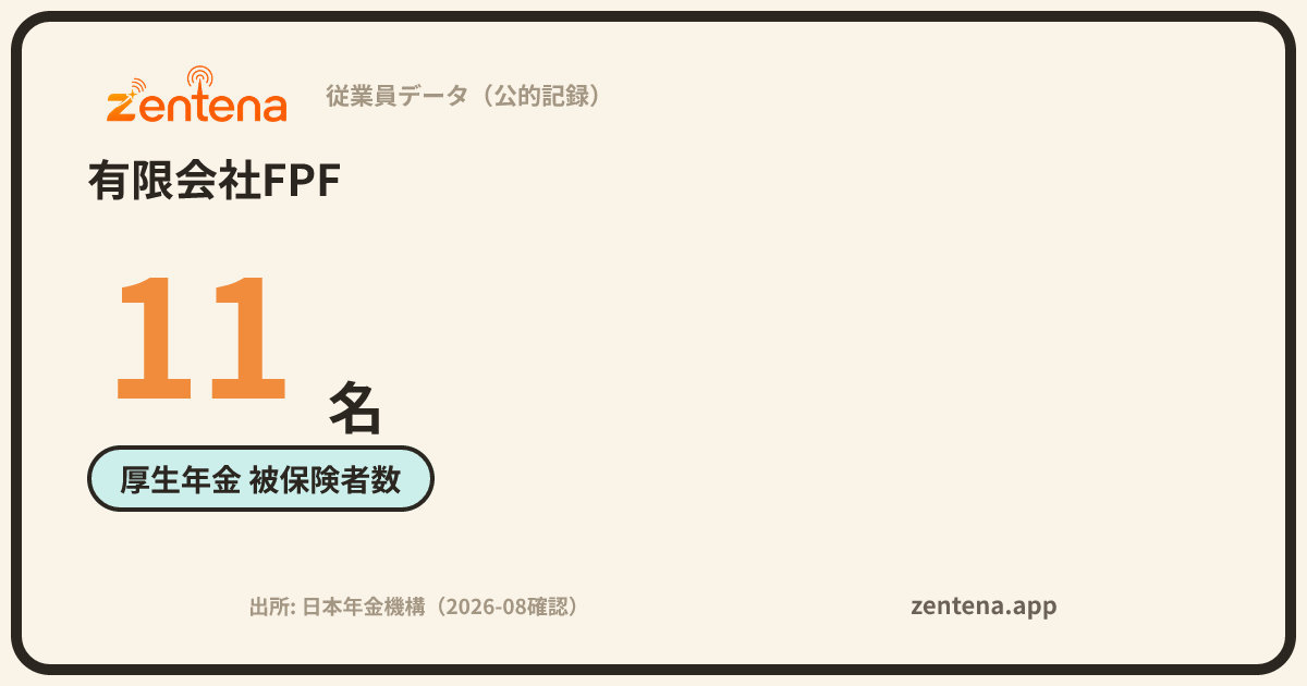 有限会社FPFの従業員データカード