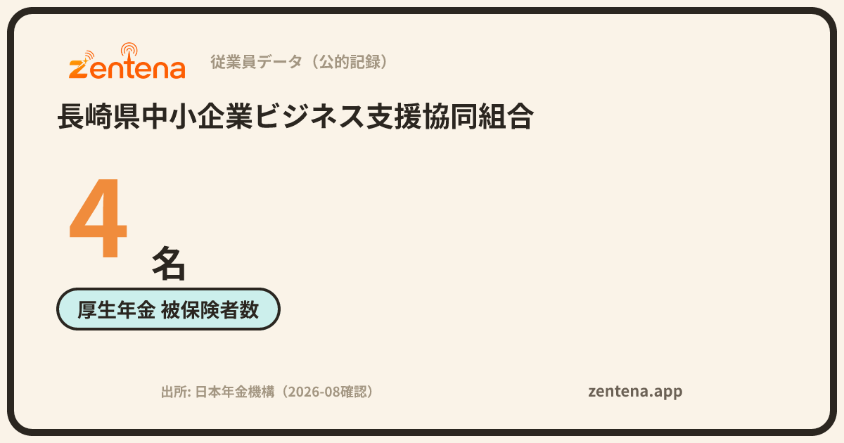 長崎県中小企業ビジネス支援協同組合の従業員データカード