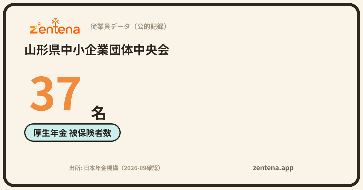 山形県中小企業団体中央会の従業員データカード