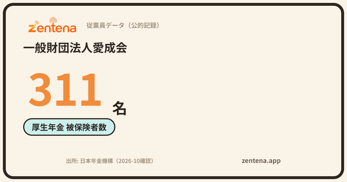 一般財団法人愛成会の従業員データカード