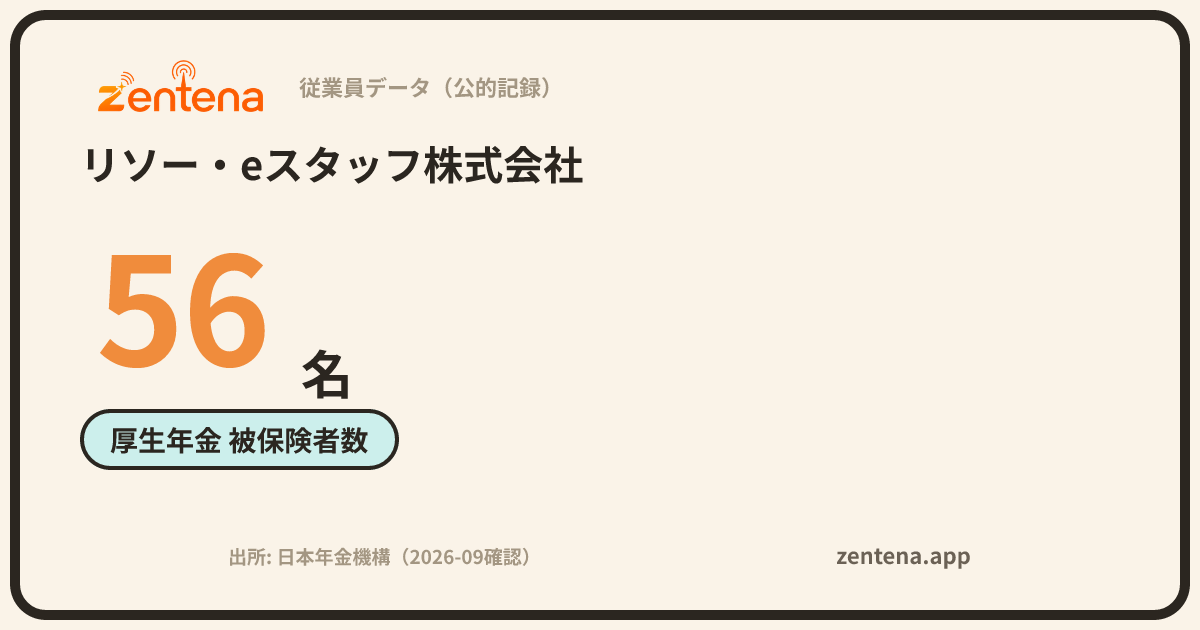 リソー・eスタッフ株式会社の従業員データカード