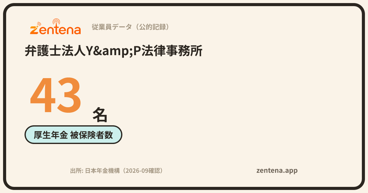 弁護士法人Y&P法律事務所の従業員データカード