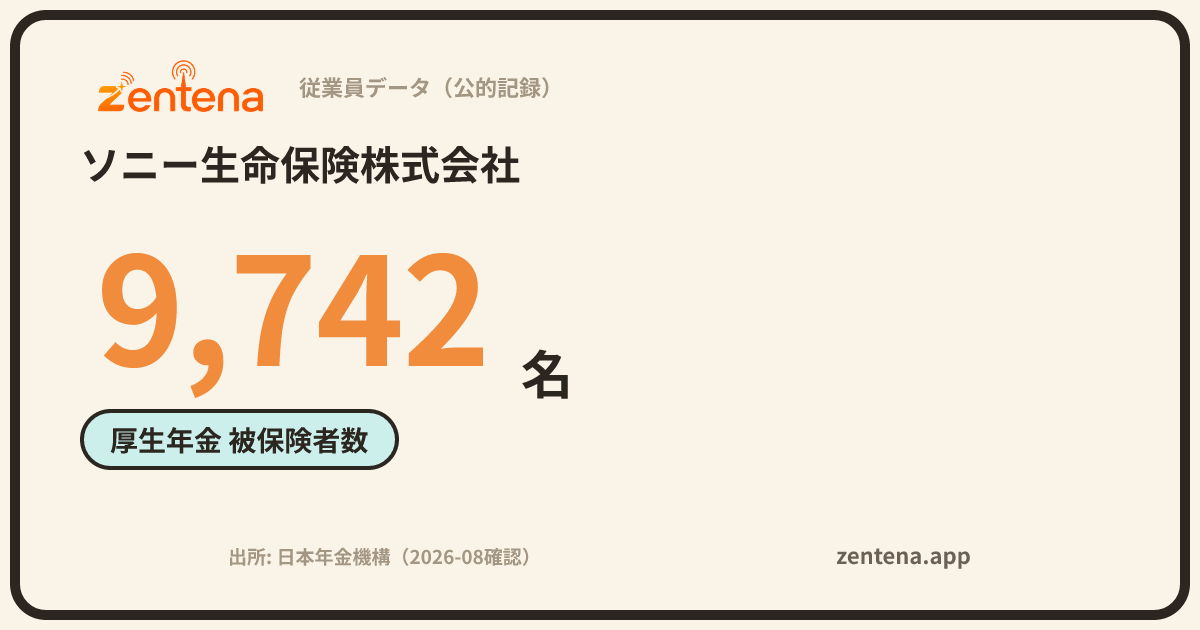 ソニー生命保険株式会社の従業員データカード